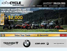Tablet Screenshot of cyclespecialties.com